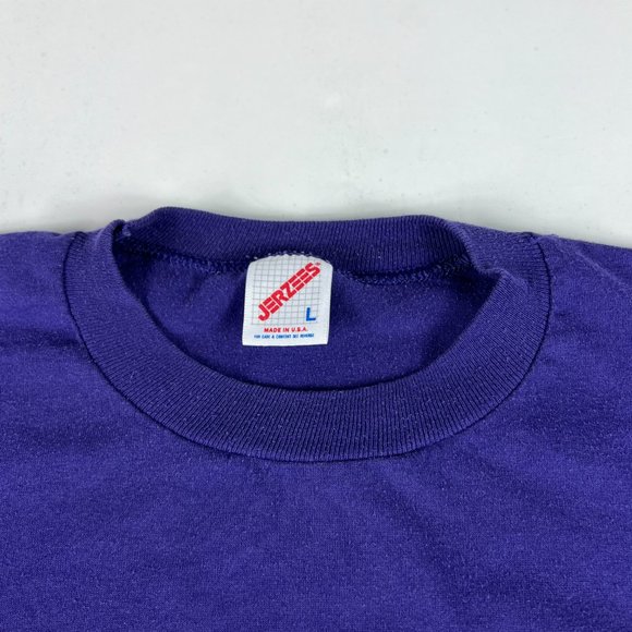 VTG 90s LSU Louisana State Tigers Shirt Adult Fits Medium Purple Faded Tee Tag L - Picture 6 of 15